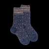 Enfant Doré Doré Chaussettes^Chaussettes pour enfants en laine polaire à motifs de diamants - Bleu Caban