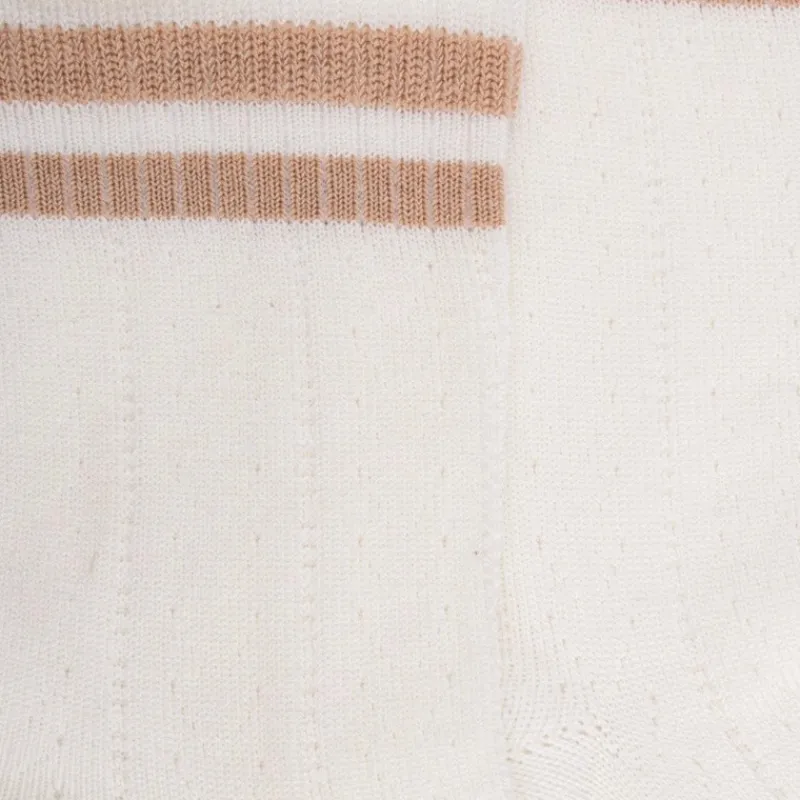 chaussettes_pour_enfants__1-4.webp Enfant Doré Doré Chaussettes^Chaussettes pour enfants ajourées en fil d'Ecosse - Blanc Givre & Beige Sable