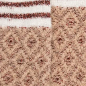 Enfant Doré Doré Chaussettes^Chaussettes pour enfants en laine polaire à motifs de diamants - Beige Désert