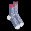 Femme Doré Doré Chaussettes^Chaussettes pour femme en fil d'Ecosse mi-rubané et mi-rhombique avec effet brillant -