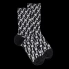 Femme Doré Doré Chaussettes^Chaussettes pour femmes en coton égyptien avec motif de vagues verticales sans bord élastique. - Gris anthracite