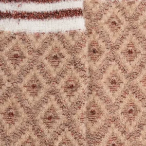 Femme Doré Doré Chaussettes^Chaussettes pour femmes en laine polaire à motifs de diamants - Beige Désert