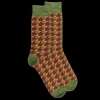 Homme Doré Doré Chaussettes^Chaussettes pour hommes en coton égyptien avec motifs géométriques - Vert Campagne