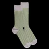 Homme Doré Doré Chaussettes^Chaussettes pour hommes en fil d'Ecosse à motifs de chevrons - Gris Métal