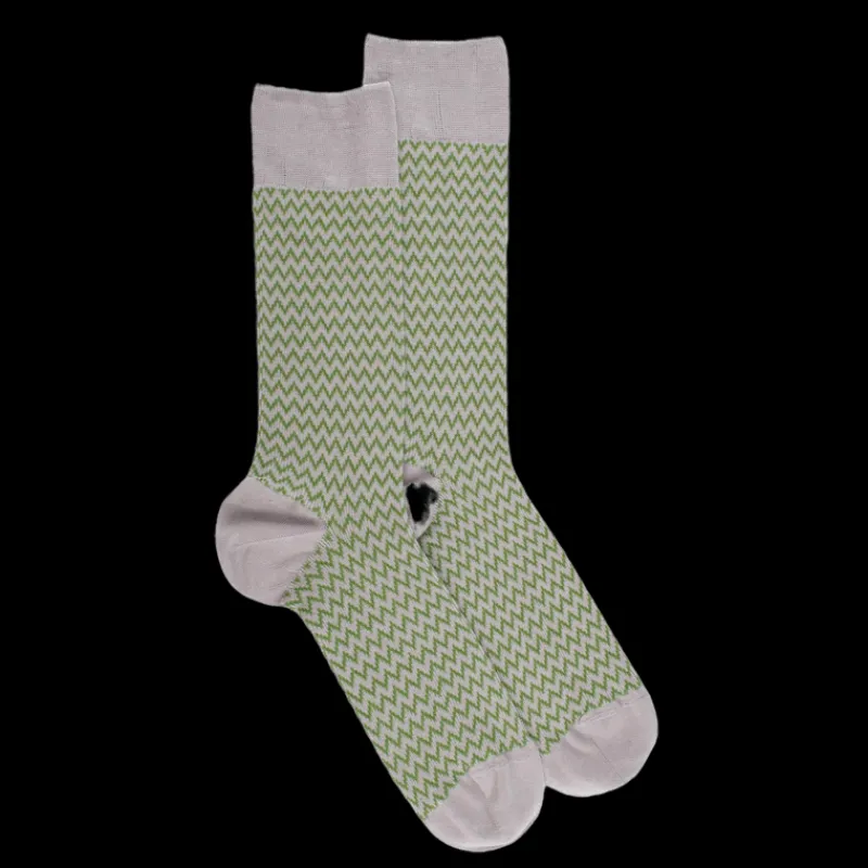 chaussettes_pour_hommes_e_0-26.webp Homme Doré Doré Chaussettes^Chaussettes pour hommes en fil d'Ecosse à motifs de chevrons - Gris Métal