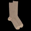 Homme Doré Doré Chaussettes^Chaussettes pour hommes en fil d'Ecosse à motifs géométriques - Beige Cordage