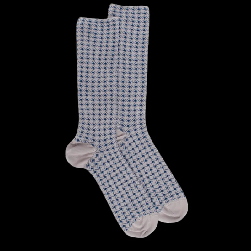 chaussettes_pour_hommes_e_0-31.webp Homme Doré Doré Chaussettes^Chaussettes pour hommes en fil d'Ecosse à motifs géométriques - Gris Bourrasque