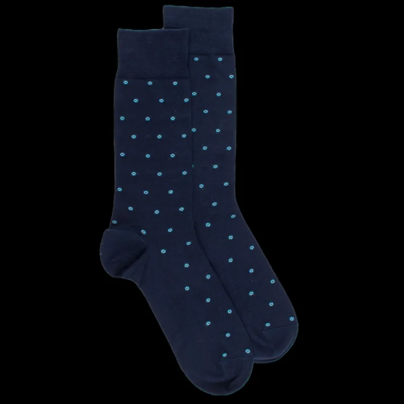 chaussettes_pour_hommes_e_0-39.webp Homme Doré Doré Chaussettes^Chaussettes pour hommes en fil d'Ecosse à motifs de cravate - Bleu Matelot