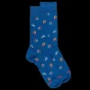 Homme Doré Doré Chaussettes^Chaussettes pour hommes en fil d'Ecosse à motifs de bateaux à voile - Bleu Cosmos