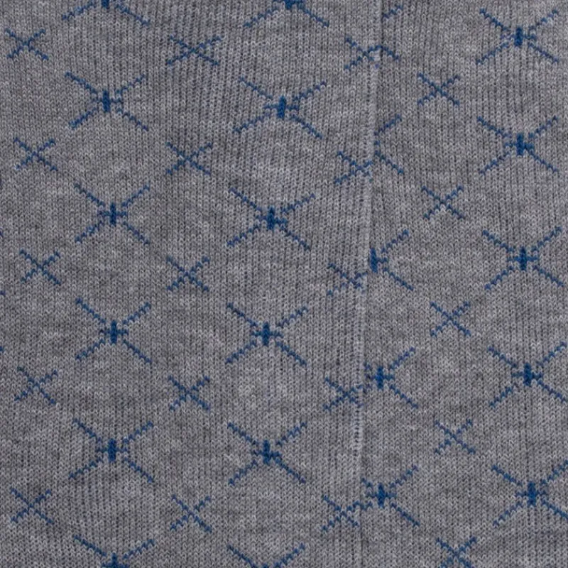 chaussettes_pour_hommes_e_1-1.webp Homme Doré Doré Chaussettes^Chaussettes pour hommes en fil d'Ecosse à motifs géométriques sans tricot élastique - Gris Bourrasque
