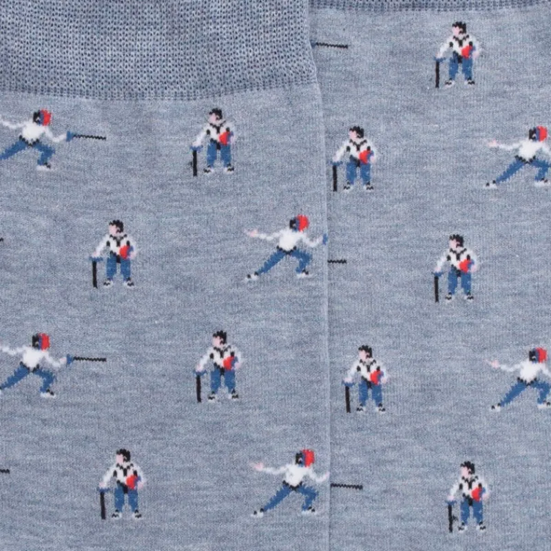 chaussettes_pour_hommes_e_1-10.webp Homme Doré Doré Chaussettes^Chaussettes pour hommes en fil d'Ecosse à motifs d'escrime - Bleu Glacier