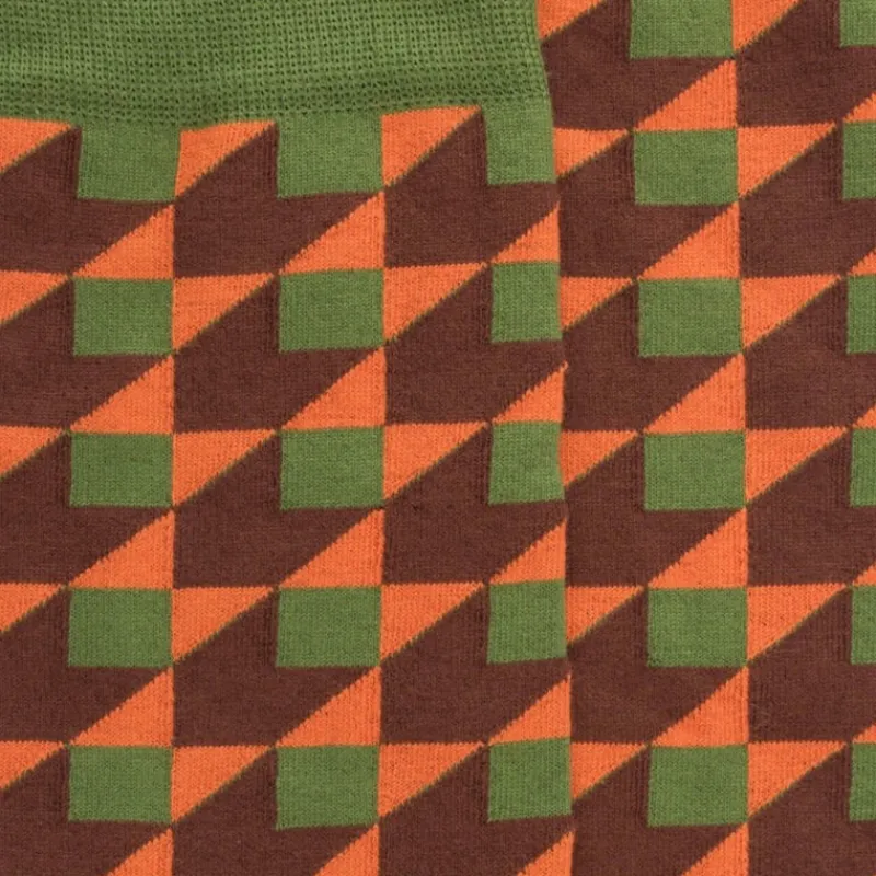 chaussettes_pour_hommes_e_1-15.webp Homme Doré Doré Chaussettes^Chaussettes pour hommes en coton égyptien avec motifs géométriques - Vert Campagne