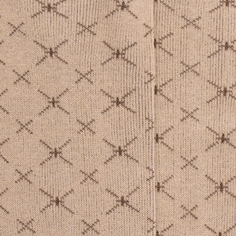chaussettes_pour_hommes_e_1-3.webp Homme Doré Doré Chaussettes^Chaussettes pour hommes en fil d'Ecosse à motifs géométriques sans tricot élastique - Beige Grège