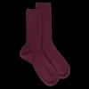 Femme Doré Doré Chaussettes^Chaussettes sans bord élastique en coton égyptien - Spécial jambes sensibles - Couleur prune