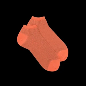 Femme Doré Doré Socquettes^Chaussons pour femmes en fil Ecosse motif dune du désert - Rosa Géranium