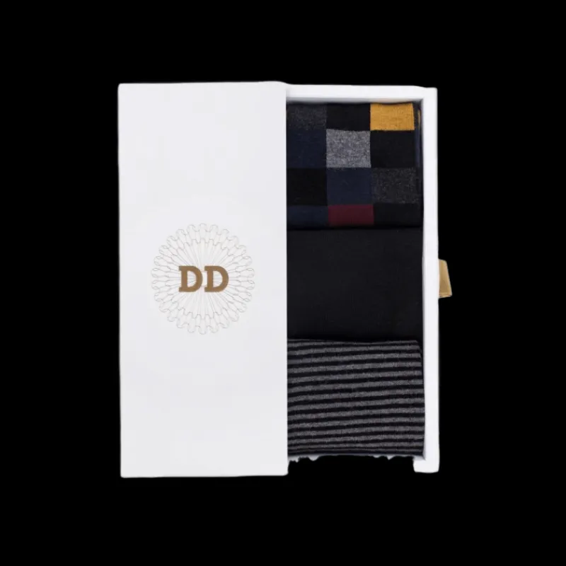coffret_cadeau__paires_de_0.webp Homme Doré Doré Chaussettes^Coffret cadeau 3 paires de chaussettes fantaisie -