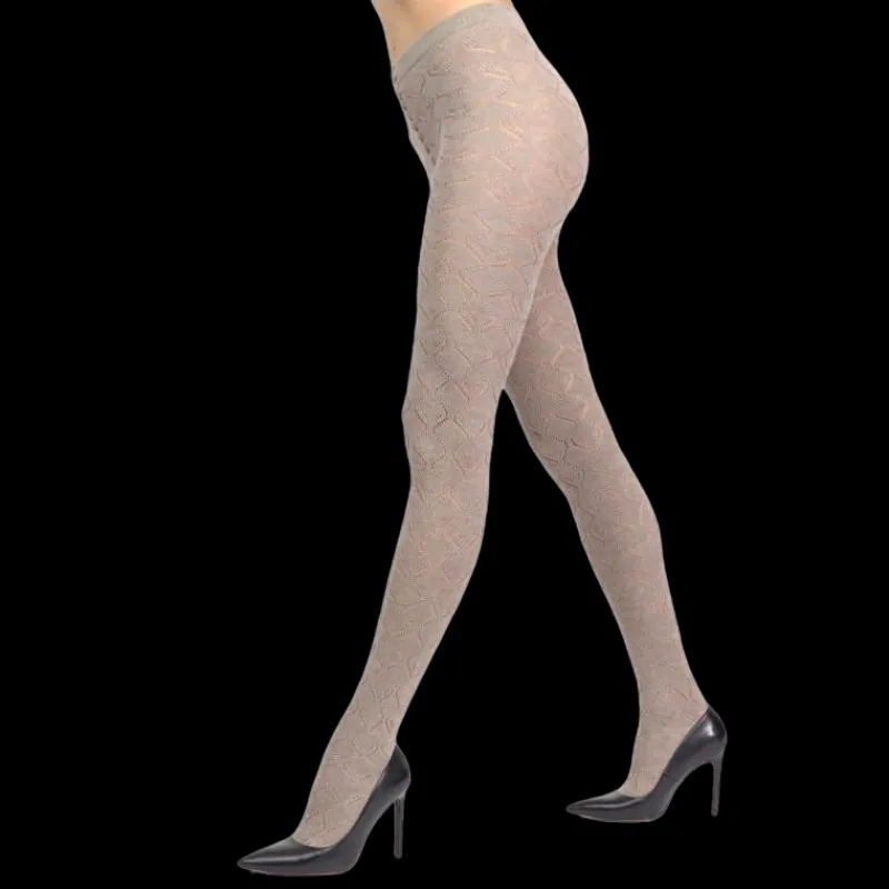 collant_femme_ajours_en_c_0-3.webp Femme Doré Doré Collants^Collant femme ajourés en coton et cachemire - Beige Sahara