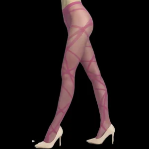 Femme Doré Doré Collants^Collant femme avec ruban tressé -