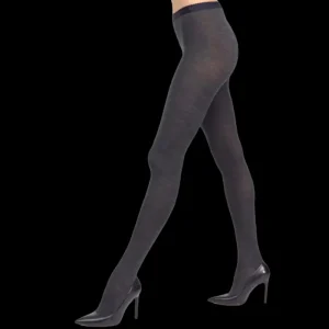 Femme Doré Doré Collants^Collant femme en laine - Gris étain