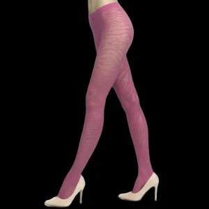 Femme Doré Doré Collants^Collant femme zébré jambe inversée - Flamboyant