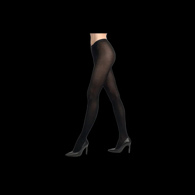 collants_en_coton_maille__0-1.webp Femme Doré Doré Collants^Collants en coton maille unie -