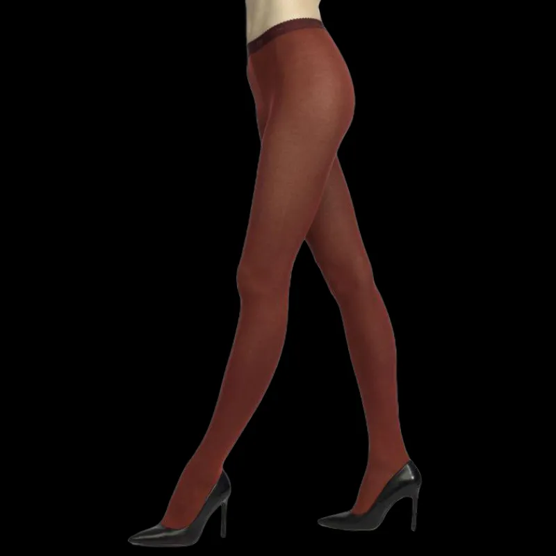 collants_en_coton_maille__0-3.webp Femme Doré Doré Collants^Collants en coton maille unie -