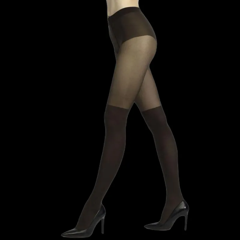 collants_fantaisie_feinte_0-1.webp Femme Doré Doré Collants^Collants fantaisie feinte parisienne - Marron