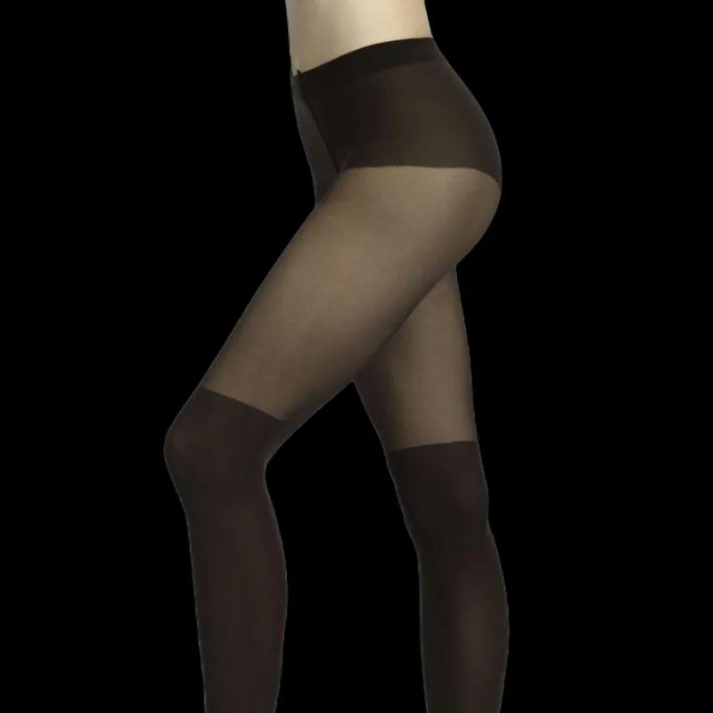 collants_fantaisie_feinte_1-1.webp Femme Doré Doré Collants^Collants fantaisie feinte parisienne - Marron