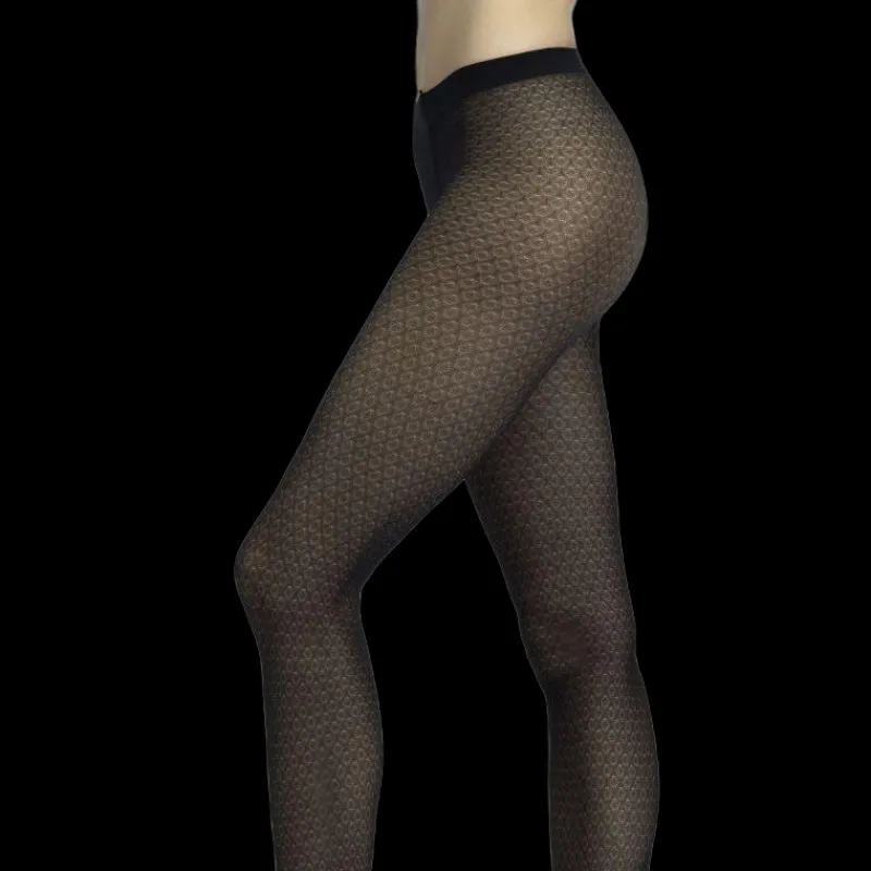collants_fantaisie_textur_1.webp Femme Doré Doré Collants^Collants fantaisie texturés -