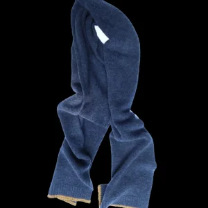 Doré Doré Écharpes^Echarpe en laine polaire - Bleu jean et jaune