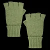 Doré Doré Gants^Gants sans doigt (mitaine) en laine et cachemire - Vert tremble