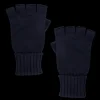 Doré Doré Gants^Gants sans doigt (mitaine) en laine et cachemire - Bleu marine