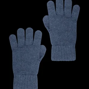 Doré Doré Gants^Gants unisexe en laine et cachemire - Bleu corsaire