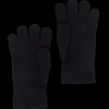 Doré Doré Gants^Gants unisexe en laine et cachemire - Bleu marine