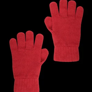 Doré Doré Gants^Gants unisexe en laine et cachemire - Rouge Ponceau