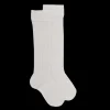 Enfant Doré Doré Chaussettes Hautes^Mi-bas enfant ajourés en coton - Blanc Givre
