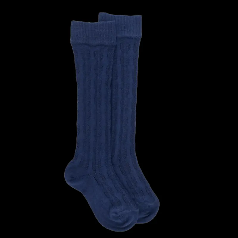 mibas_enfant_ajours_en_co_0-2.webp Enfant Doré Doré Chaussettes Hautes^Mi-bas enfant ajourés en coton - Bleu Voilier