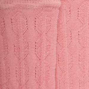 Enfant Doré Doré Chaussettes Hautes^Mi-bas enfant ajourés en coton - Rose Praline