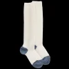 Enfant Doré Doré Chaussettes Hautes^Mi-bas enfants en laine polaire - Ecru et bleu