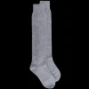 Femme Doré Doré Chaussettes Hautes^Mi-bas femme Douceur en laine et cachemire - Gris oxford