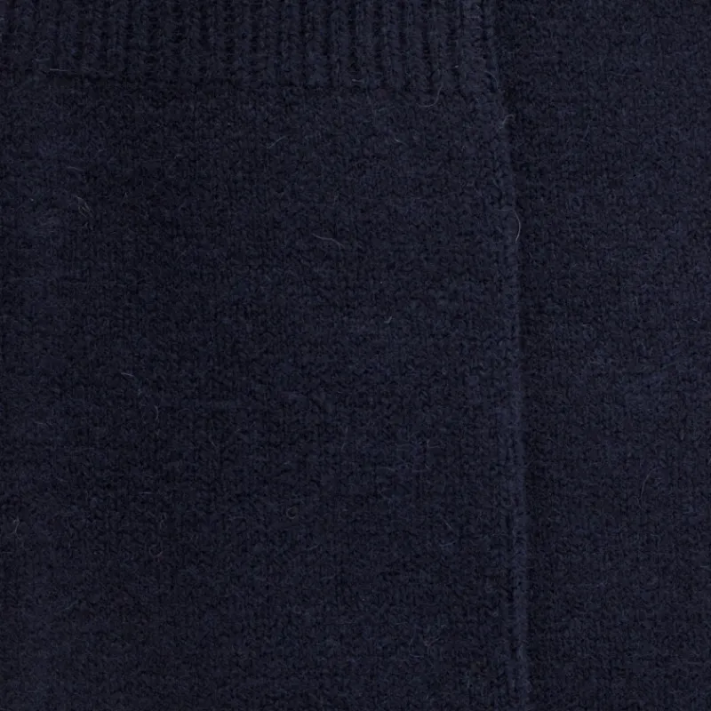 mibas_femme_douceur_en_la_1-4.webp Femme Doré Doré Chaussettes Hautes^Mi-bas femme Douceur en laine et cachemire - Bleu marine