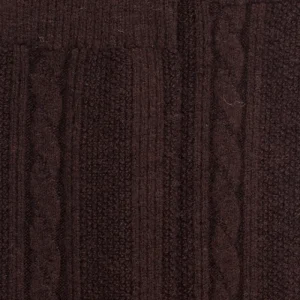 Femme Doré Doré Chaussettes Hautes^Mi-bas femme en laine et cachemire à motif torsadés - Marron Chocolat