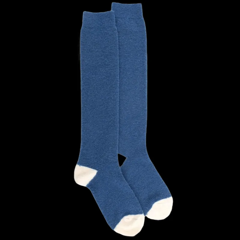 mibas_femme_en_laine_pola_0.webp Femme Doré Doré Chaussettes Hautes^Mi-bas femme en laine polaire - Bleu saphir & écru