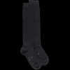 Femme Doré Doré Chaussettes Hautes^Mi-bas femme Sensation en laine et coton - Gris anthracite