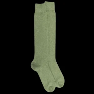 Homme Doré Doré Chaussettes Hautes^Mi-bas homme douceur en laine et cachemire - Vert tremble