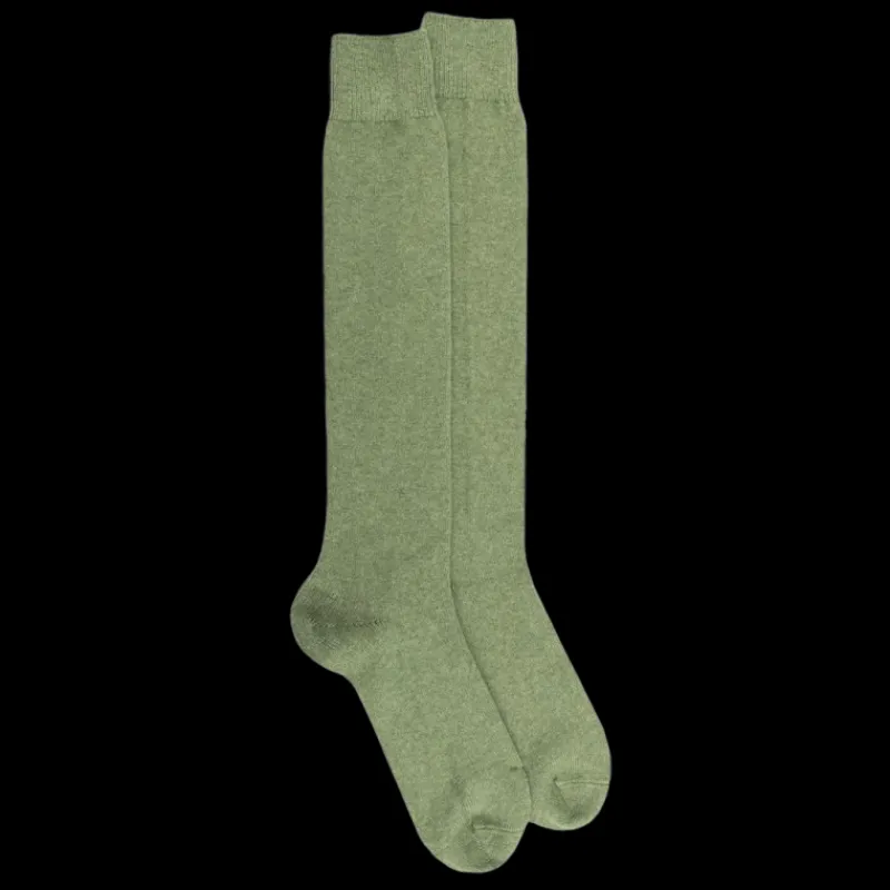 mibas_homme_douceur_en_la_0-12.webp Homme Doré Doré Chaussettes Hautes^Mi-bas homme douceur en laine et cachemire - Vert tremble