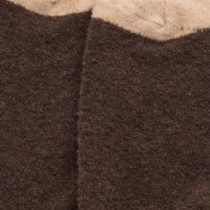Homme Doré Doré Chaussettes Hautes^Mi-bas homme en laine polaire - Couleur café & Beige Désert