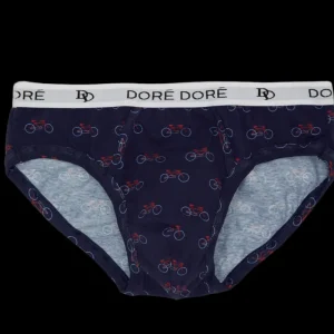Doré Doré Slips^Slip homme en coton fantaisie bicyclettes - Bleu Voilier & Bleu Drapeau