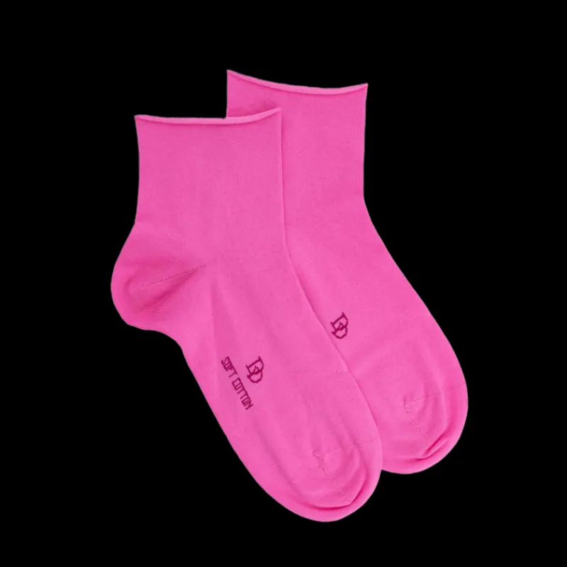 socquettes_avec_bord_roul_0-4.webp Femme Doré Doré Socquettes^Socquettes avec bord roulé en coton égyptien -