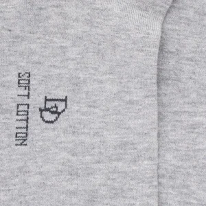 Femme Doré Doré Socquettes^Socquettes courtes avec bord roulé en coton égyptien - Gris clair